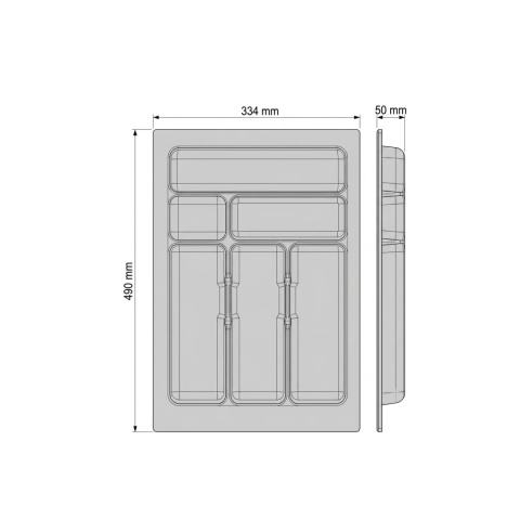 Wkład na sztućce do szuflady Organizer COMFORT 40 Szary