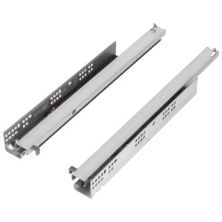 Prowadnice do szuflady SIMPLEX 16mm L-450mm Silver Pełny wysuw