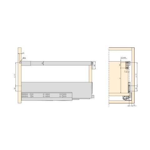 Przykręcany frontowy element mocujący do relingu VERTEX Emuca