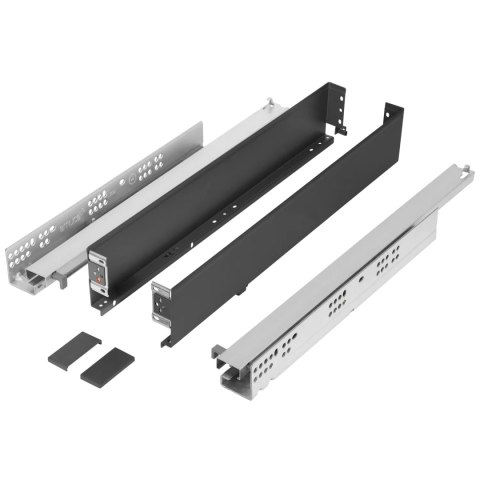 Szuflada SIMPLEX H-88 L-350mm Pełny Wysuw niska Antracyt