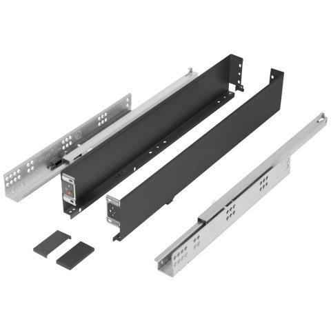 Szuflada SIMPLEX H-88 L-500mm Częściowy Wysuw niska Antracyt