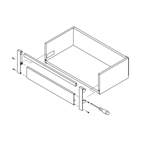 Reling frontowy wewnętrzny VERTEX 112cm Biały
