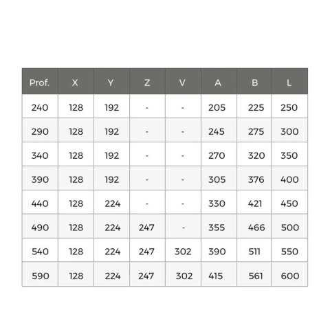 Szuflada SIMPLEX H-122 L-300mm Pełny Wysuw średnia Biała