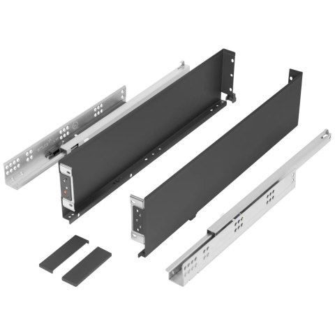 Szuflada SIMPLEX H-122 L-350mm Częściowy Wysuw średnia Antracyt