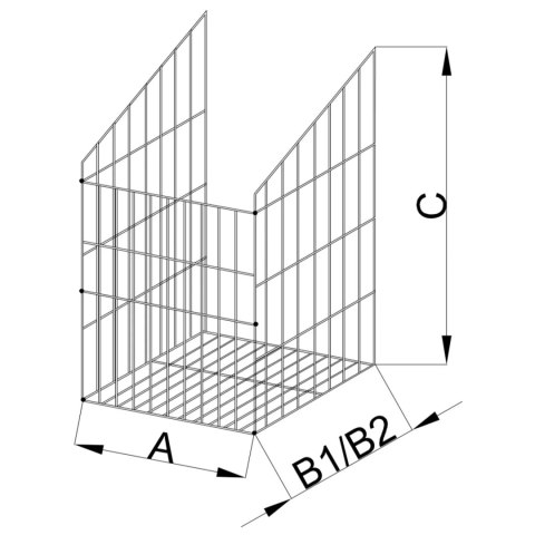 Kosz na bieliznę mocowany do szafki 60/300 Biały WIEXPOL