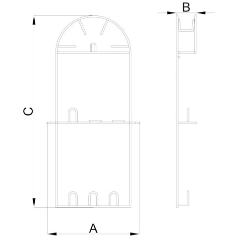 Uchwyt na rurę odkurzacza wieszak duży Grafit WIEXPOL