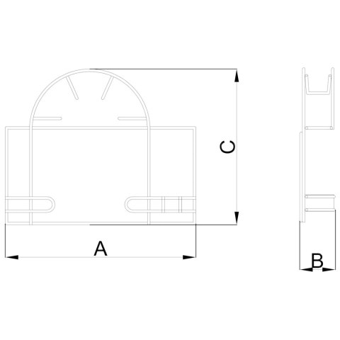 Uchwyt na rurę odkurzacza wieszak mały Grafit WIEXPOL