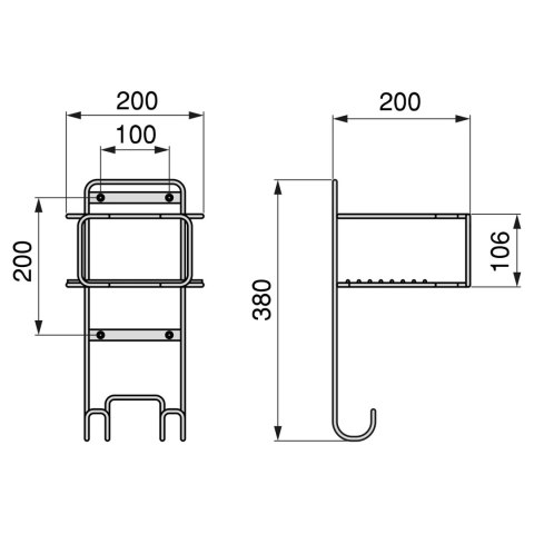 Uchwyt na żelazko i deskę do prasowania Chrom EMUCA