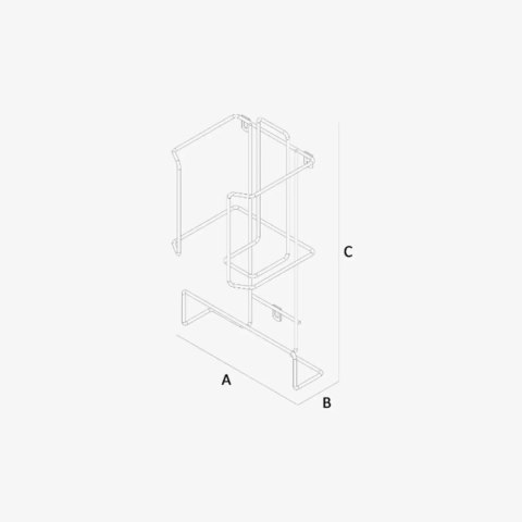 Uchwyt wieszak na żelazko Grafit WIEXPOL