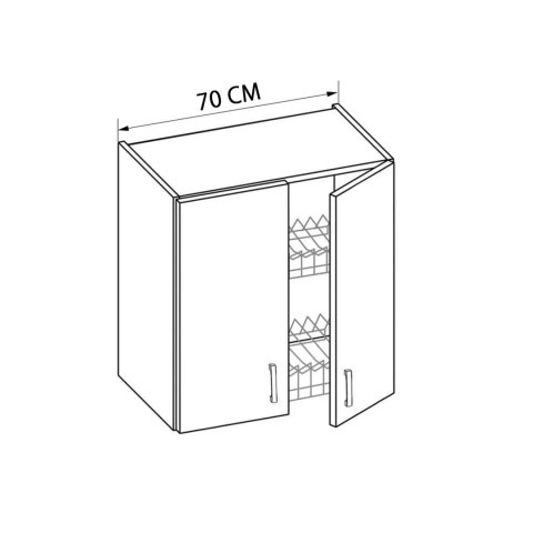 Suszarka do naczyń SJ304 dwupoziomowa do szafki 70cm AMIX