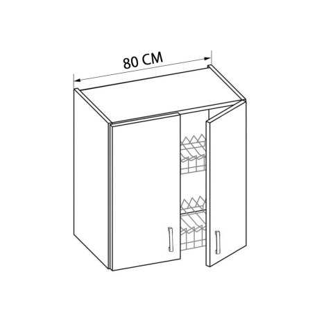 Suszarka do naczyń SJ304 dwupoziomowa do szafki 80cm AMIX
