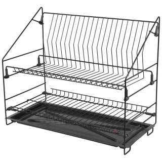 Suszarka do naczyń 50cm wolnostojąca dwupoziomowa Grafit WIEXPOL