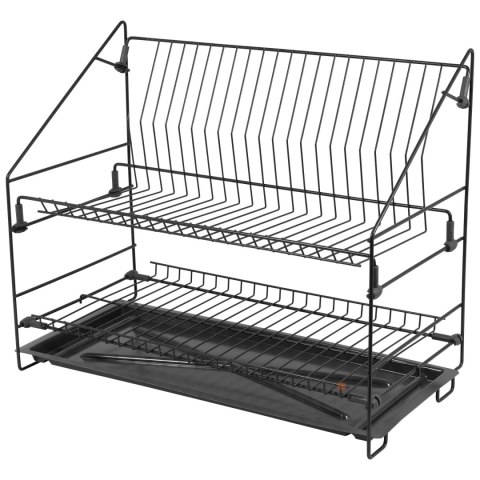Suszarka do naczyń 50cm wolnostojąca dwupoziomowa Grafit WIEXPOL