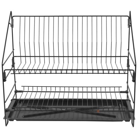 Suszarka do naczyń 50cm wolnostojąca dwupoziomowa Grafit WIEXPOL