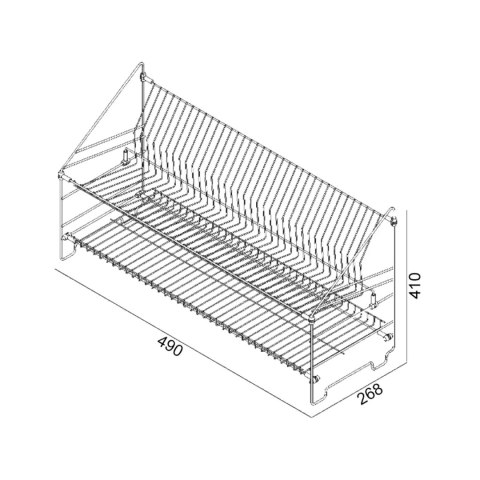 Suszarka do naczyń 50cm wolnostojąca dwupoziomowa Grafit WIEXPOL