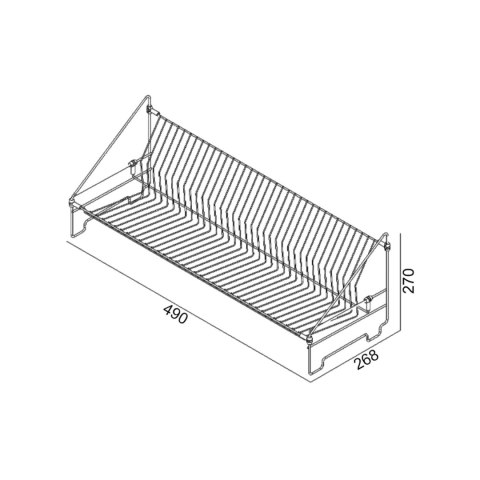 Suszarka do naczyń 50cm wolnostojąca jednopoziomowa Grafit WIEXPOL