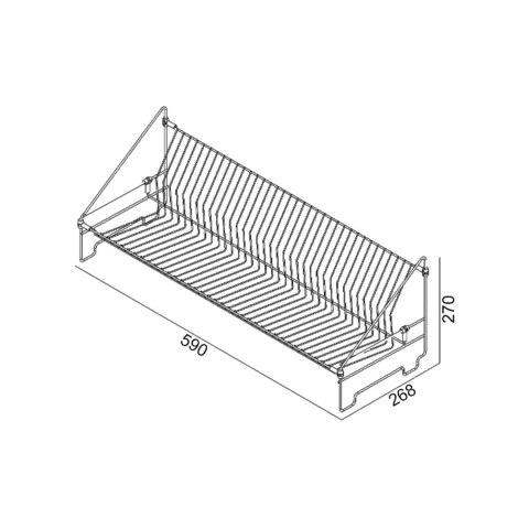 Suszarka do naczyń 60cm wolnostojąca jednopoziomowa Grafit WIEXPOL