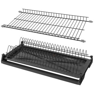 Suszarka do naczyń STANDARD 40cm dwupoziomowa Grafit WIEXPOL