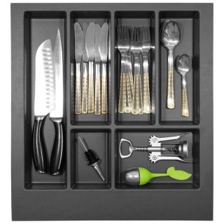 Wkład na sztućce do szuflady AxiSpace Organizer 50 Antracyt GTV