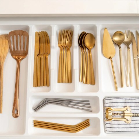 Wkład na sztućce do szuflady Organizer OPTIMA 45 Biały EMUCA