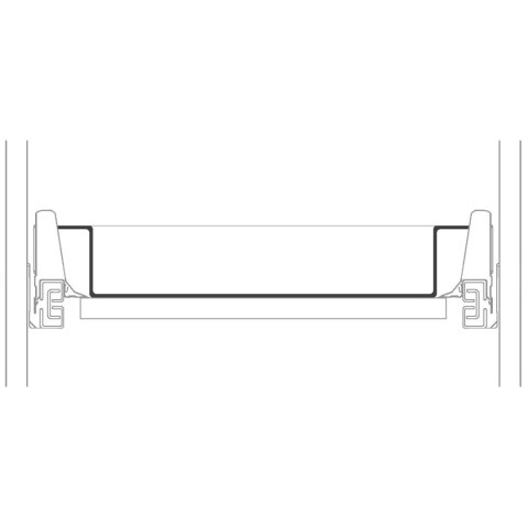 Wkład na sztućce do szuflady Organizer STANDARD 45 Szary