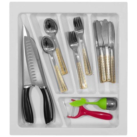 Wkład na sztućce do szuflady Organizer VERSO 45 Biały